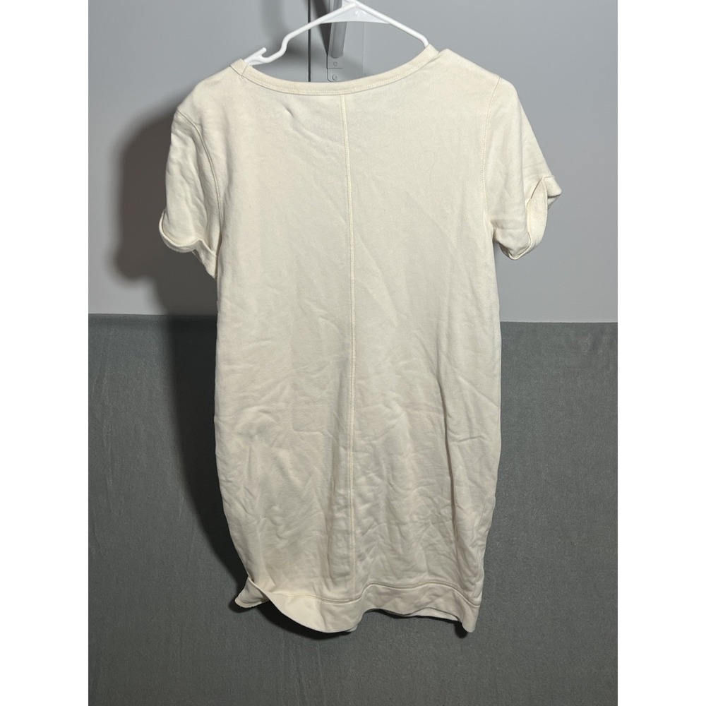 GAP Women's Cream Short‎ Sleeve Sweatshirt Dress Size S NWT - Picture 6 of 6